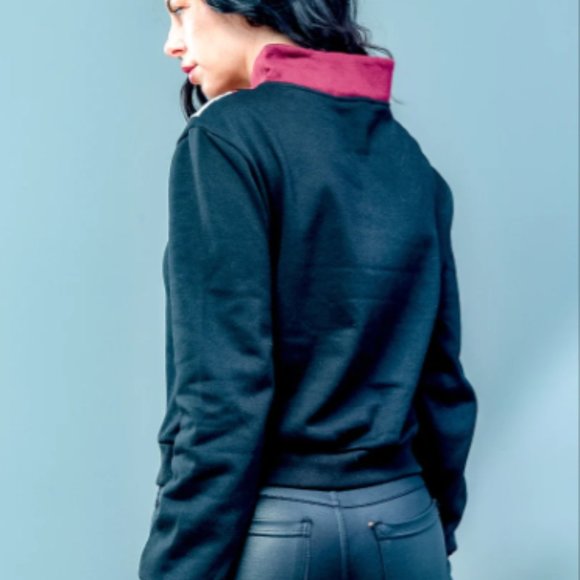 ⭐️ 2 for $17 Colorblock Front Zipp Neckline Pullover Sweatshirt - Picture 4 of 5